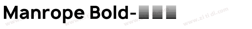 Manrope Bold字体转换